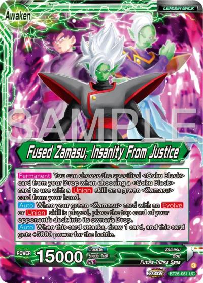 Zamasu Fused Zamasu Insanity From Justice BT26-061 Ultimate Advent Dragonball Super card