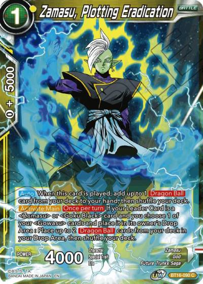 Zamasu Plotting Eradication Foil BT16-090 Realm of the Gods Dragonball Super card