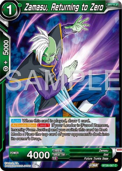 Zamasu Returning to Zero BT26-087 Ultimate Advent Dragonball Super card