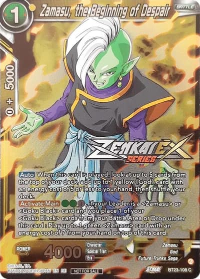 Zamasu the Beginning of Despair Event Pack 13  Tournament Promotion Cards Dragonball Super card