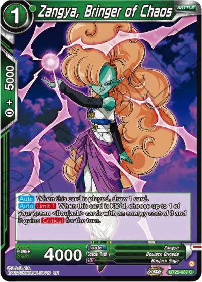 Zangya Bringer of Chaos BT25-087 Legend of the Dragon Balls Dragonball Super card