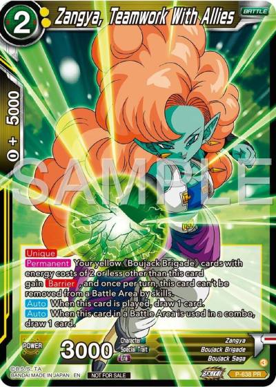 Zangya Teamwork With Allies Zenkai Series Tournament Pack Vol9 P-638 Promotion Cards Dragonball Super card