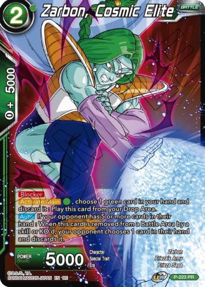 Zarbon Cosmic Elite P-223 Mythic Booster Dragonball Super card