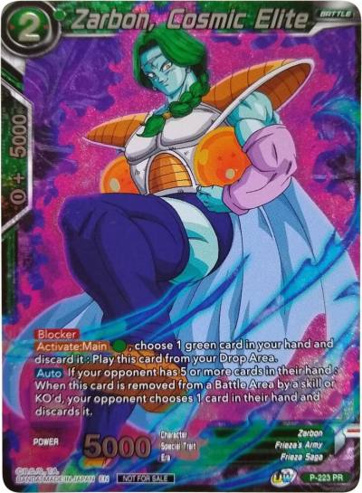 Zarbon Cosmic Elite Players Choice P-223 Promotion Cards Dragonball Super card