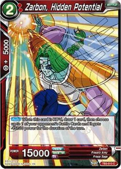 Zarbon Hidden Potential TB3-013 Clash of Fates Dragonball Super card