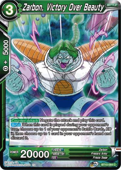Zarbon Victory Over Beauty BT10-084 Rise of the Unison Warrior Dragonball Super card