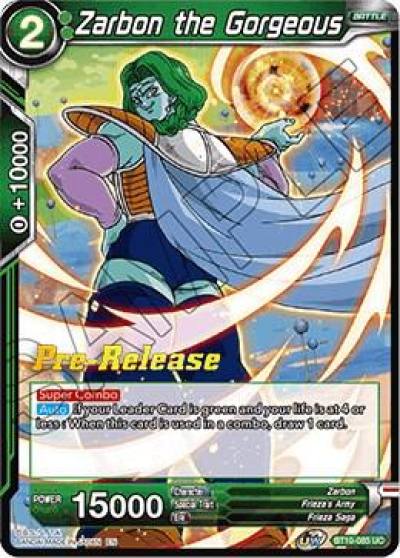 Zarbon the Gorgeous BT10-085 Rise of the Unison Warrior Pre-Release Cards Dragonball Super card