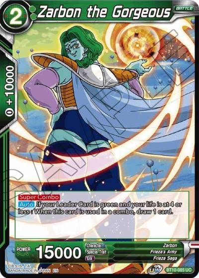 Zarbon the Gorgeous BT10-085 Rise of the Unison Warrior Dragonball Super card