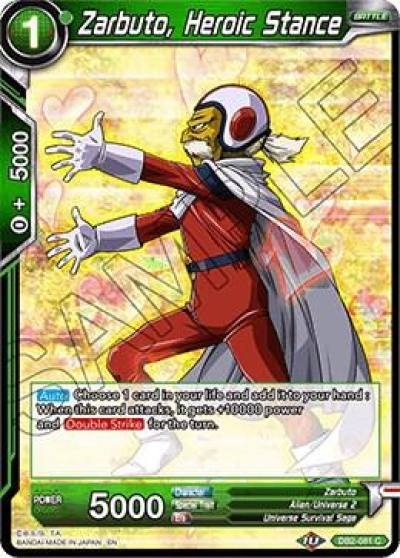 Zarbuto Heroic Stance DB2-081 Draft Box 05 - Divine Multiverse Dragonball Super card
