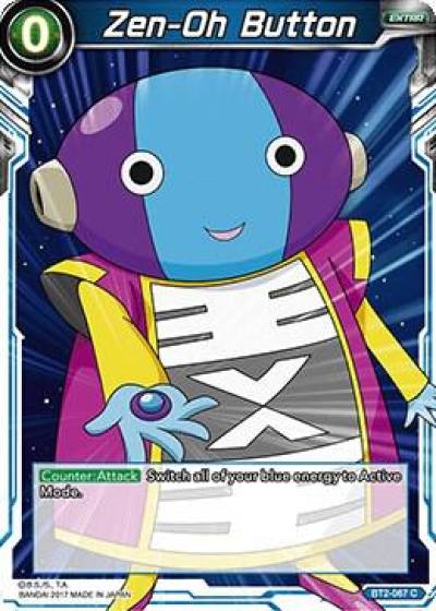 Zen Oh Button BT2-067 Union Force Dragonball Super card
