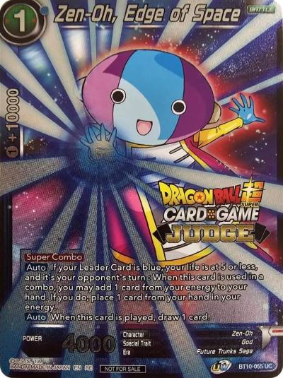 Zen Oh Edge of Space Judge Pack Vol12 BT10-055 Tournament Promotion Cards Dragonball Super card
