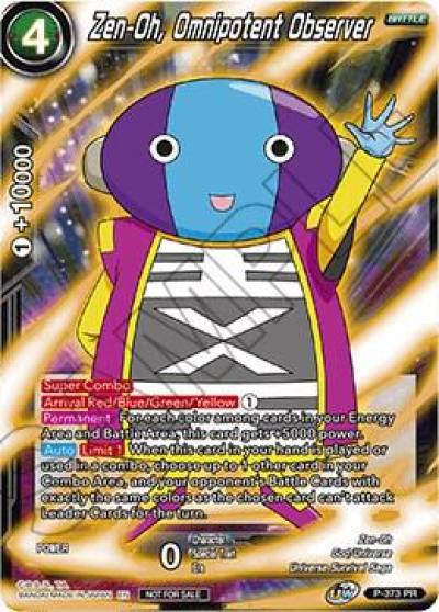 Zen Oh Omnipotent Observer Tournament Pack Vol 7 P-373 Tournament Promotion Cards Dragonball Super card