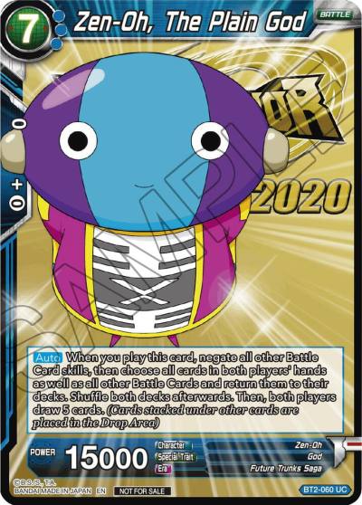 Zen Oh The Plain God BT2-060 Tournament Promotion Cards Dragonball Super card