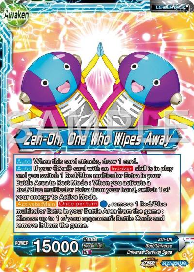 Zen Oh Zen Oh One Who Wipes Away BT27-026 History of Z Dragonball Super card
