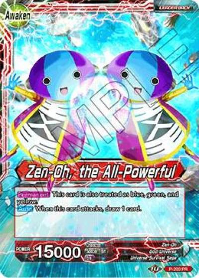 Zen Oh Zen Oh the All Powerful Foil P-200 Promotion Cards Dragonball Super card