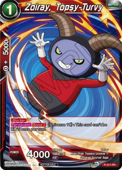 Zoiray Topsy Turvy P-317 Tournament Promotion Cards Dragonball Super card